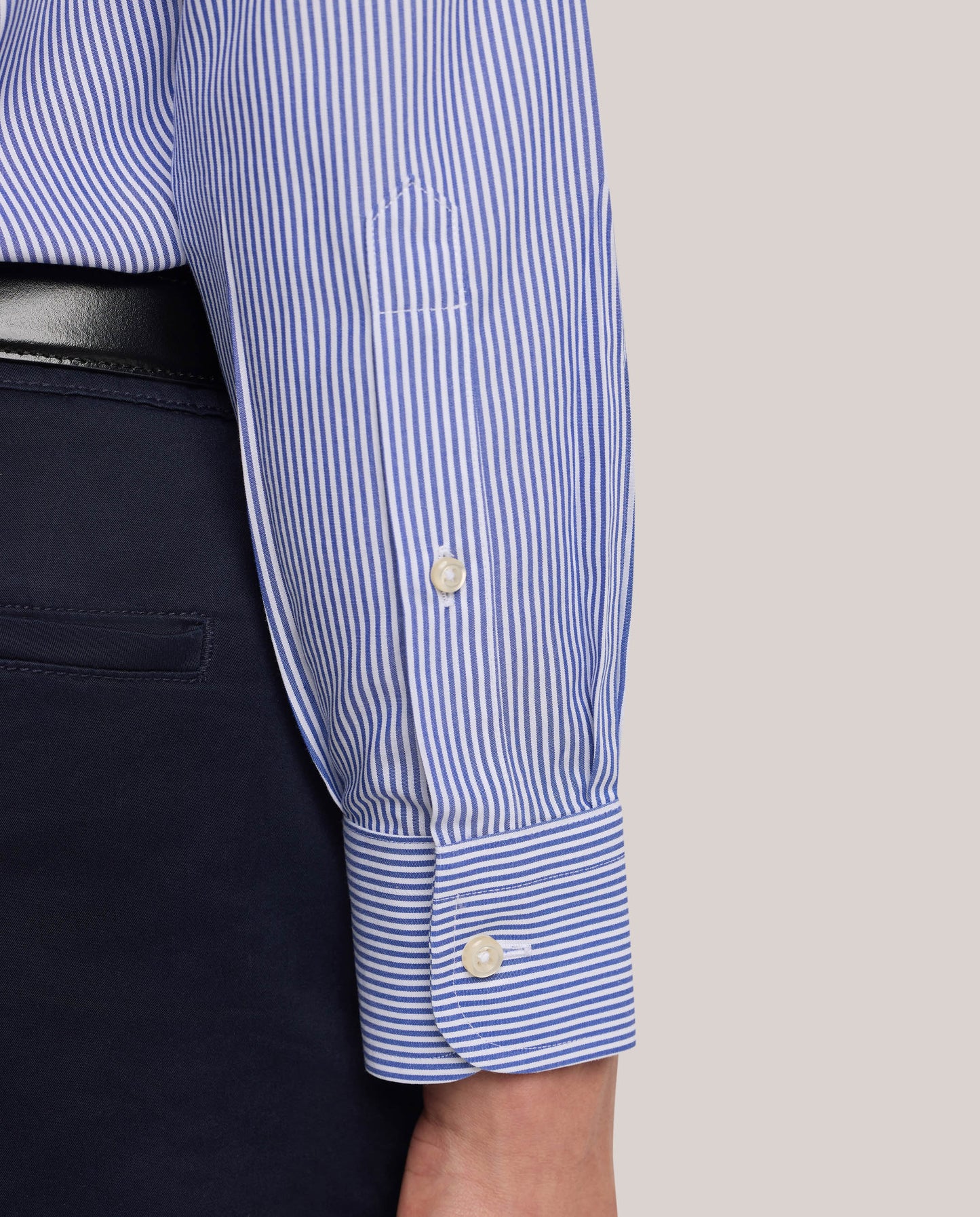 Camicissima Men’s Blue Non-Iron Permanent Regular Fit Cotton Shirt