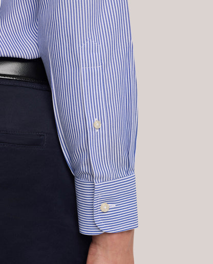 Camicissima Men’s Blue Non-Iron Permanent Regular Fit Cotton Shirt