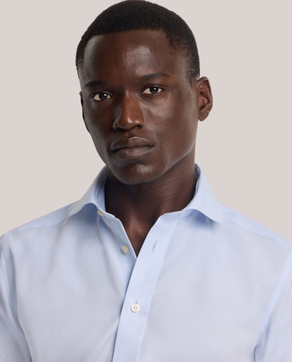 Camicissima Men’s Light Blue Fitted Non-Iron Permanent Cotton Shirt