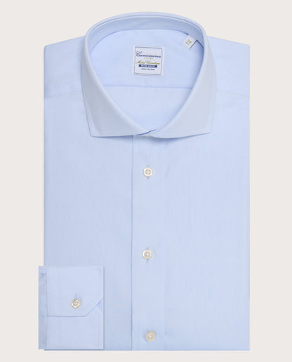Camicissima Men’s Light Blue Fitted Non-Iron Permanent Cotton Shirt