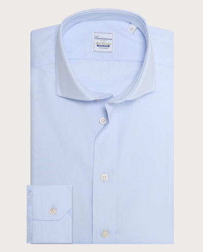Camicissima Men’s Light Blue Fitted Non-Iron Permanent Cotton Shirt