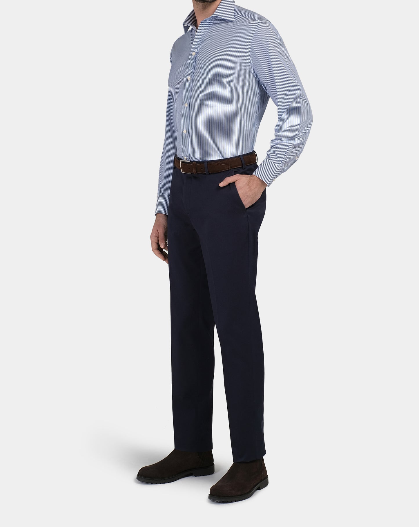 Camicissima Easy Care Men’s Blue Permanent Cotton Shirt