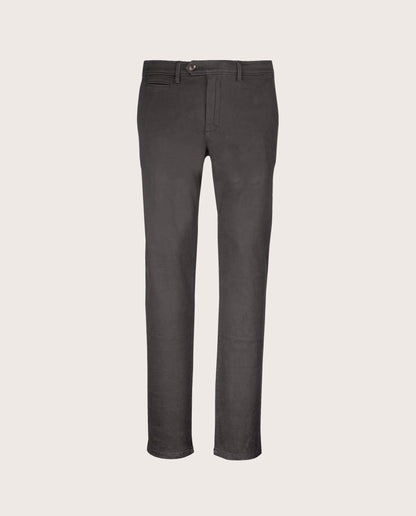 Camicissima Dark Grey Cotton Twill Chino Trousers