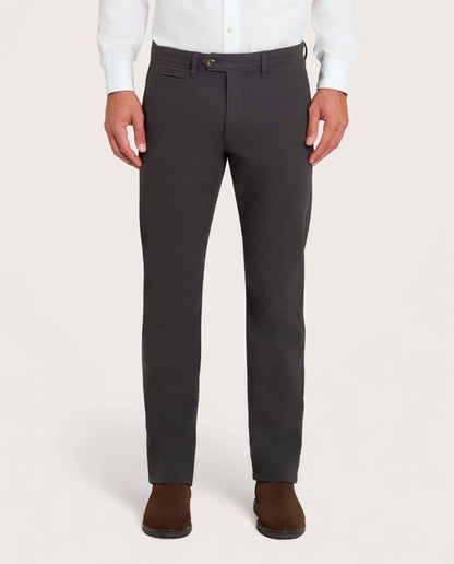 Camicissima Dark Grey Cotton Twill Chino Trousers