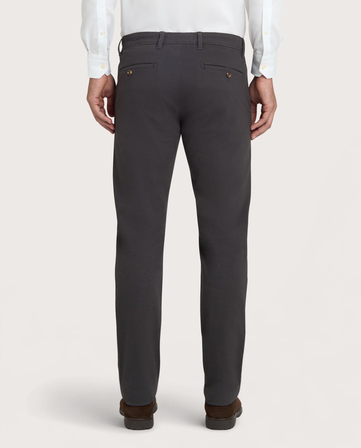 Camicissima Dark Grey Cotton Twill Chino Trousers