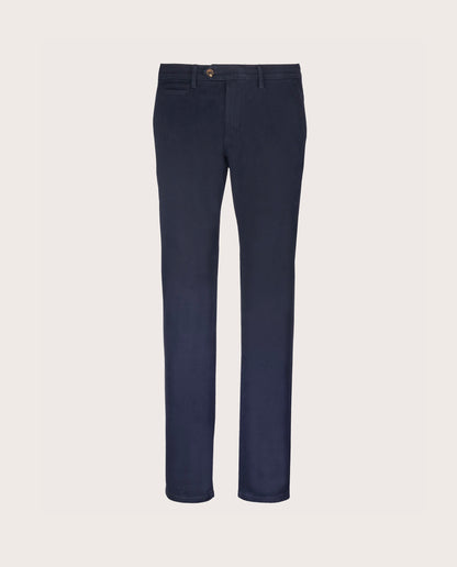 Camicissima Blue Navy Cotton Twill Chino Trousers