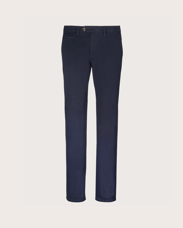 Camicissima Blue Navy Cotton Twill Chino Trousers