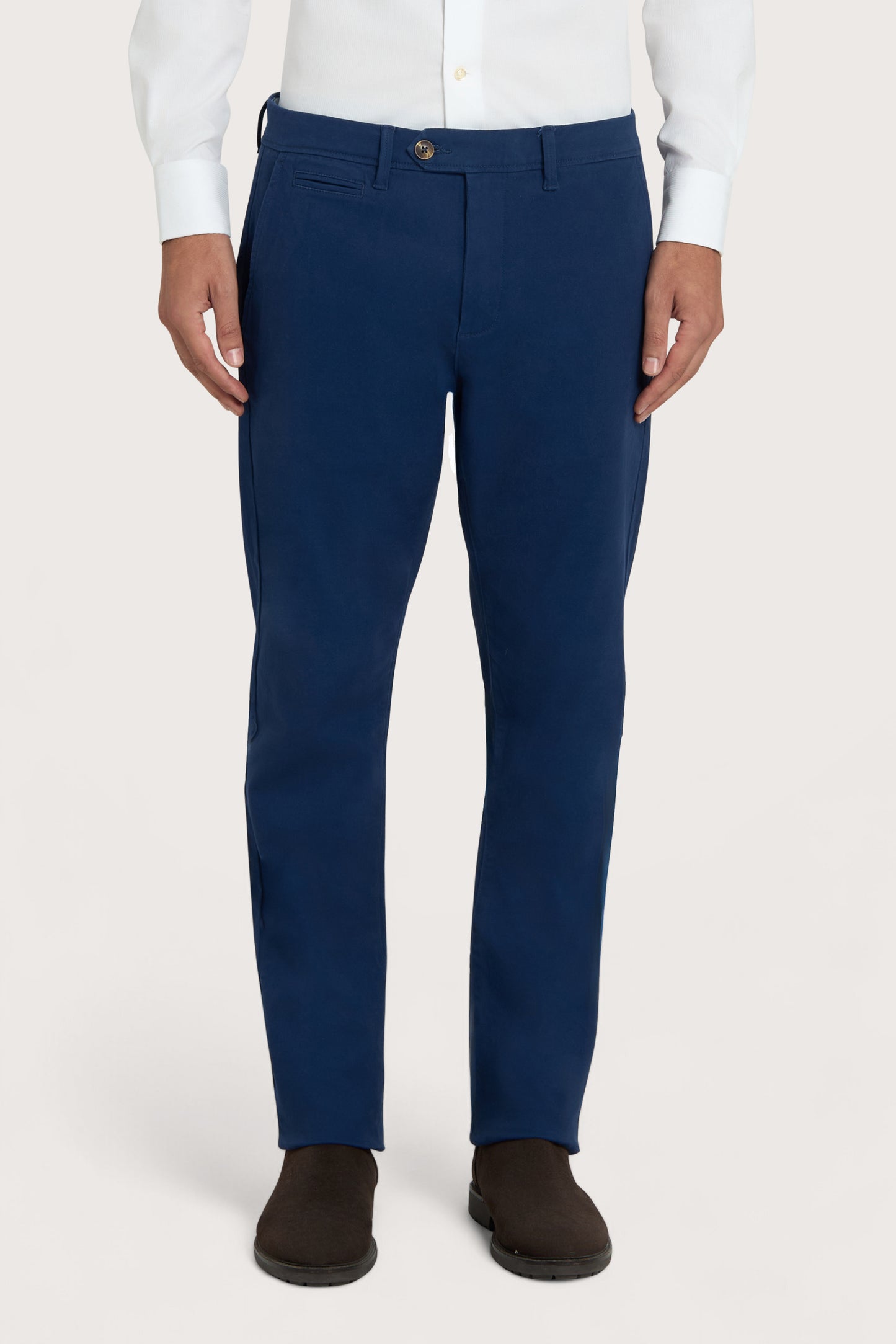 Camicissima Blue Navy Cotton Twill Chino Trousers