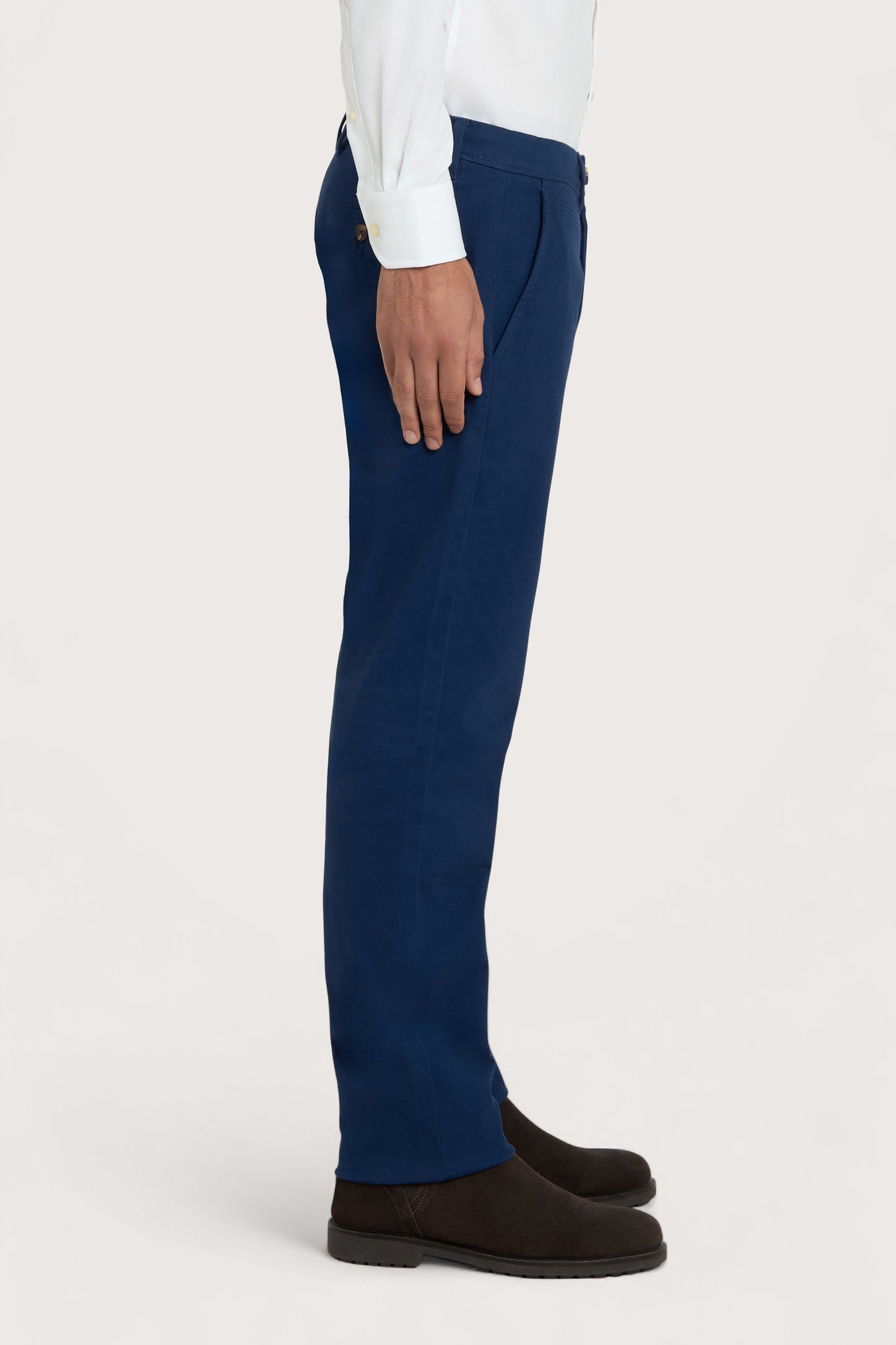 Camicissima Blue Navy Cotton Twill Chino Trousers