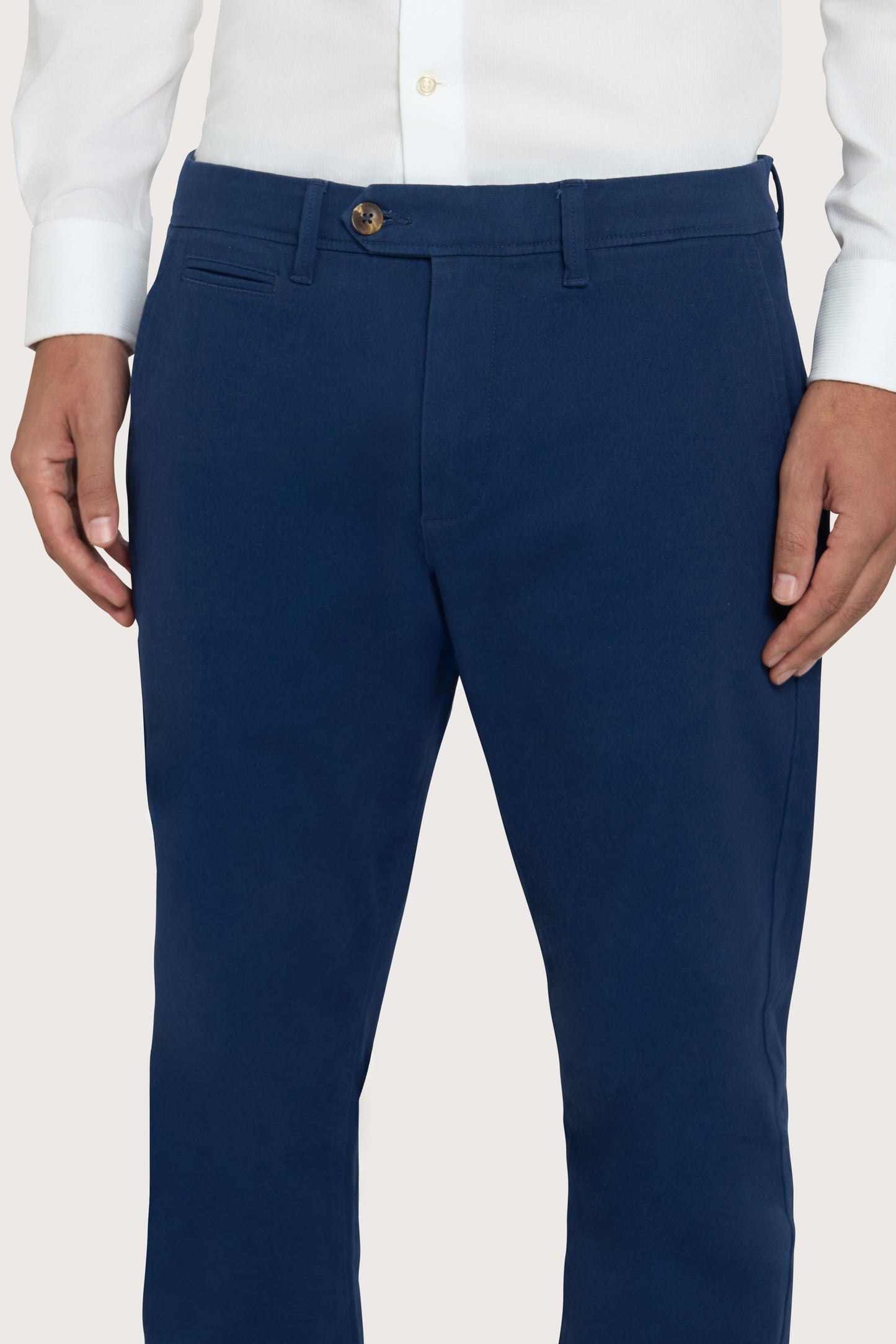 Camicissima Blue Navy Cotton Twill Chino Trousers