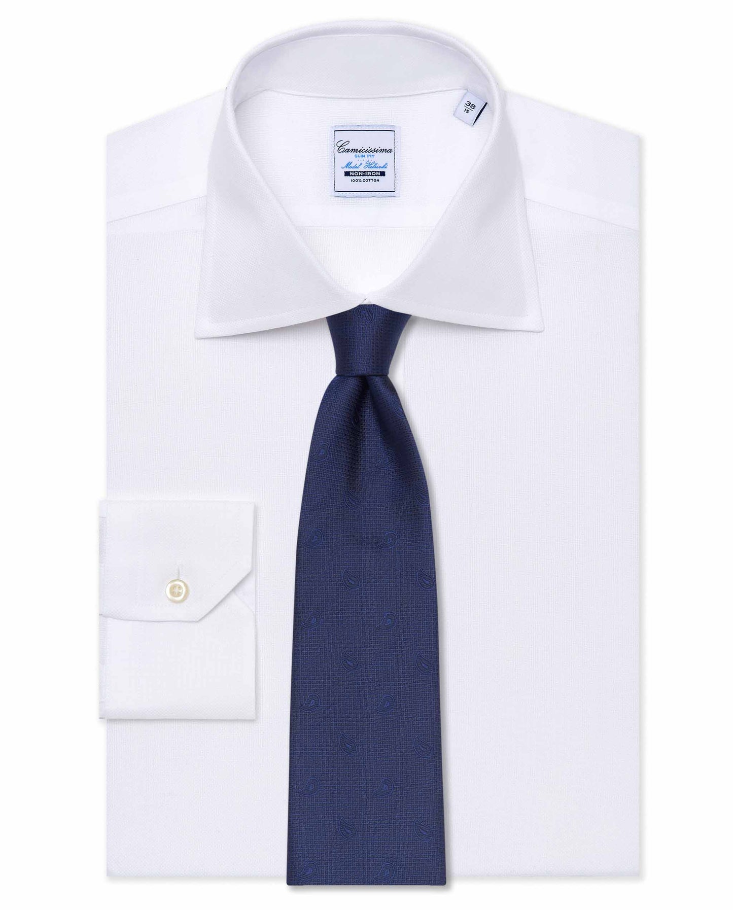 Blue Navy Designer Silk Tie - 100% Silk | Jacquard Woven Elegance