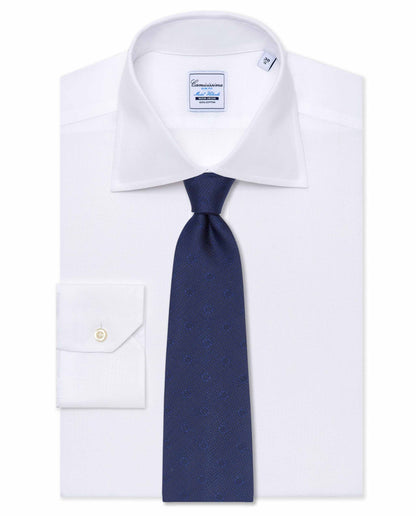 Navy Blue Designer Silk Jacquard Tie