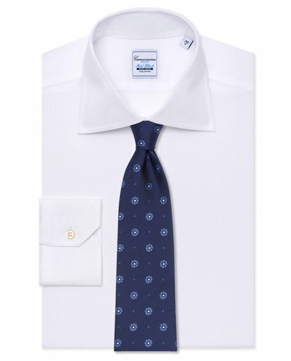 Premium Blue Navy Jacquard Tie - Formal Designer Accessory for Men