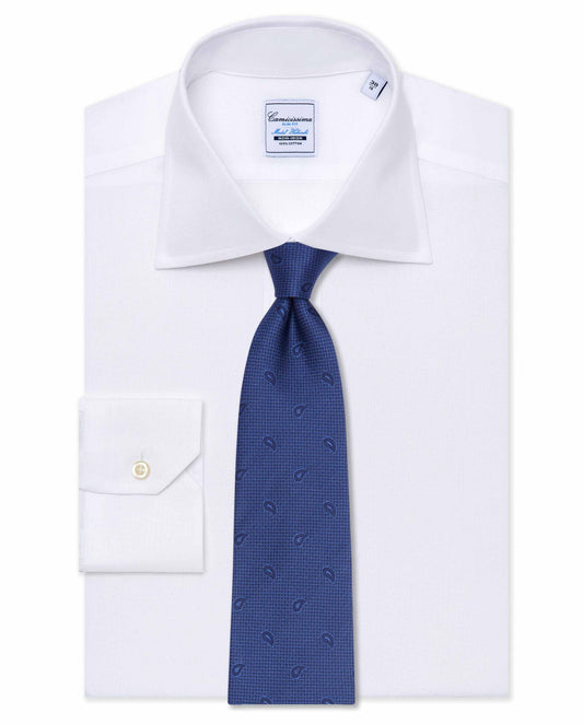 Classic Blue Navy Silk Tie - Jacquard Pattern | Timeless Gentleman’s Pick