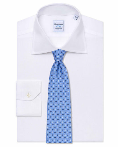 Camicissima Premium Light Blue Silk Tie - Woven Jacquard Design