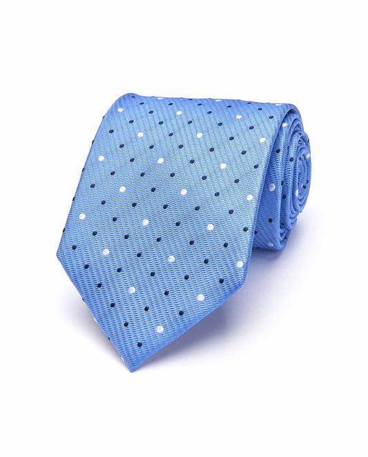 Designer Light Blue Jacquard Tie - Modern Minimalism