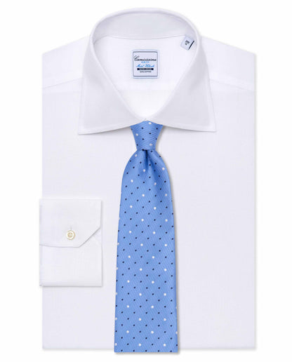 Designer Light Blue Jacquard Tie - Modern Minimalism