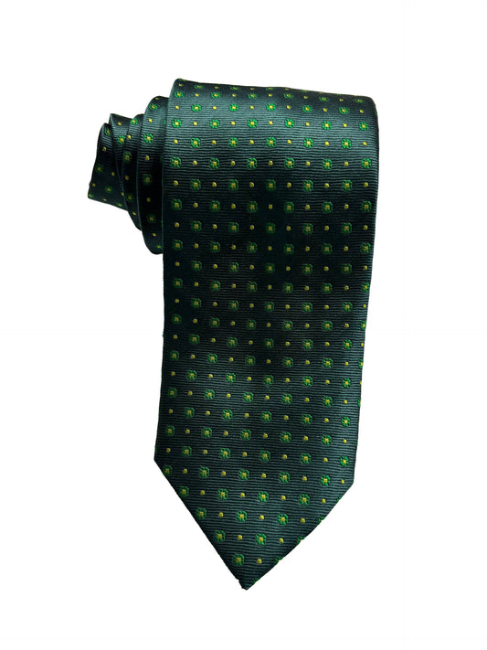 Camicissima Jacquard Green Silk Tie – Elegant Party & Office Look