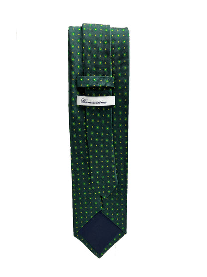 Camicissima Jacquard Green Silk Tie – Elegant Party & Office Look