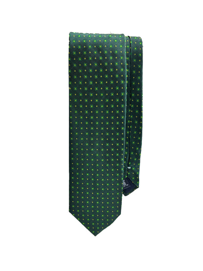 Camicissima Jacquard Green Silk Tie – Elegant Party & Office Look