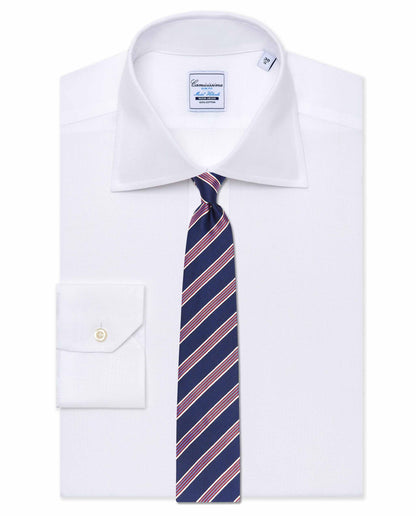 Camicissima Men’s Regimental Silk Tie – Blue Navy Stripes | Designer Accessory