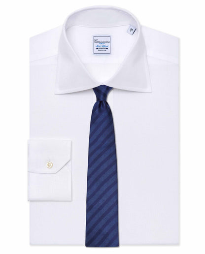 Blue Navy Regimental Tie for Men – 100% Silk | Classic Stripe