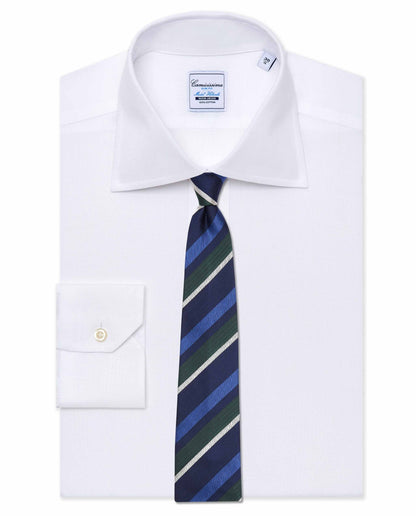 Designer Regimental Silk Tie – Dark Blue | UNI Size Formal Tie