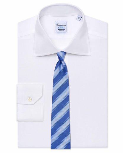 Men’s Signature Regimental Tie – Silk | Classic Light Blue Stripe