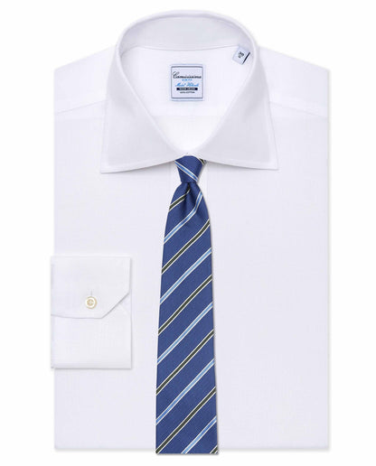 Camicissima Blue Striped Silk Tie – Regimental Style | Classic Designer Piece for Men