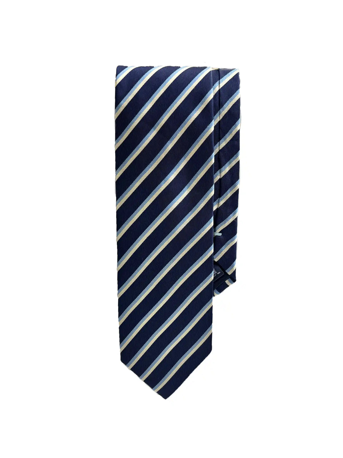 Camicissima Blue Navy Regimental 100% Silk Tie – Elegant Party Look