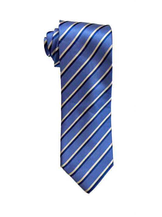 Camicissima Light Blue Regimental 100% Silk Tie – personal style & Office Look