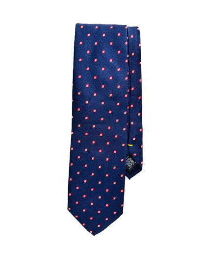 Camicissima Blue Navy Printed 100% Silk Tie – Elegant Party & Office Look