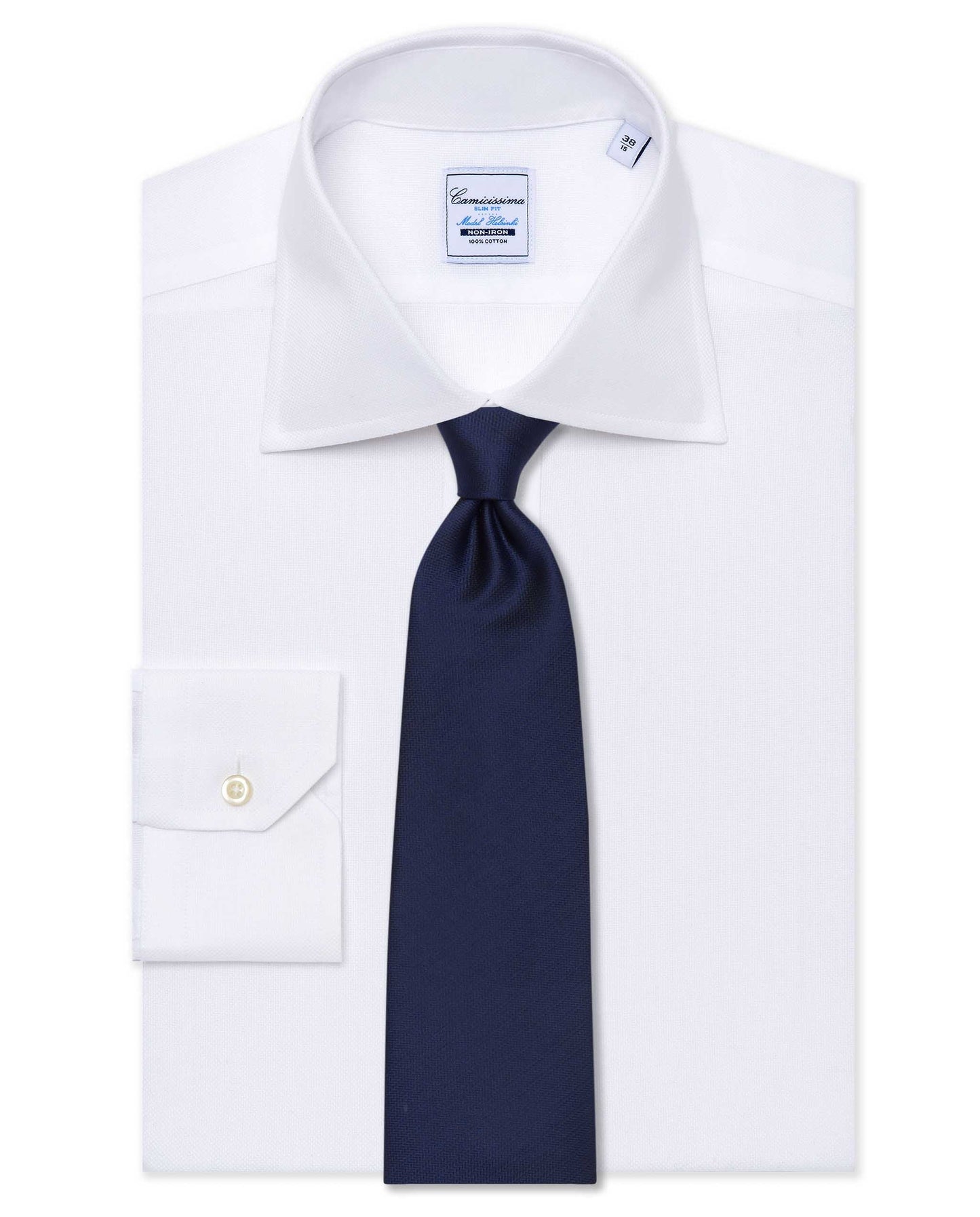Camicissima Designer Style Men’s Plain Silk Tie