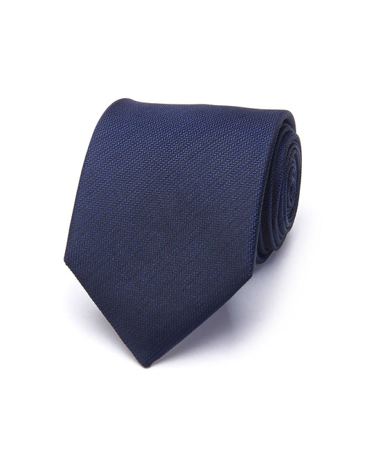 Men’s Solid Dark Blue Silk Tie