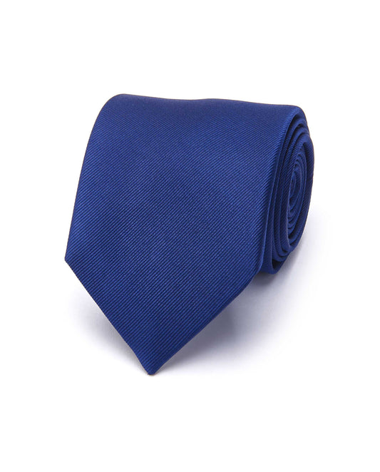 Classic Formal Navy Blue Plain Silk Tie