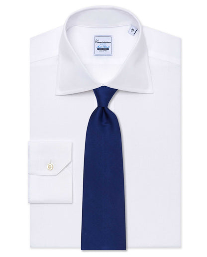 Camicissima Classic Formal Navy Blue Plain Silk Tie