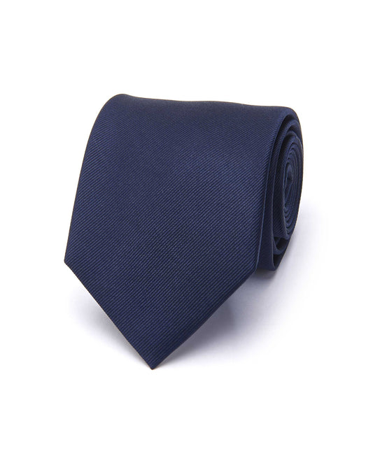 Classic Formal Dark Blue Plain Silk Tie