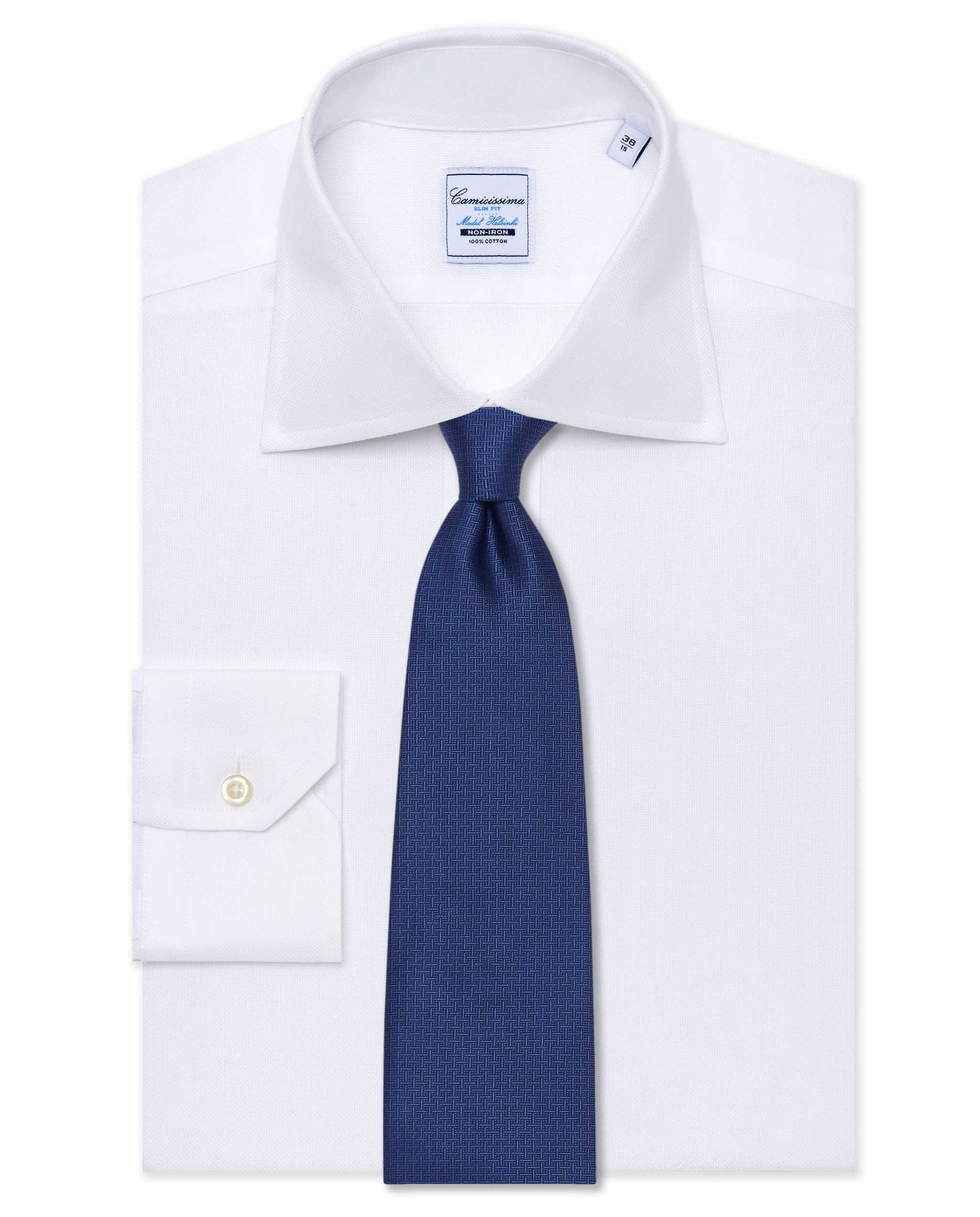 Designer Finish Navy Blue Silk Tie