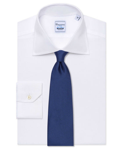 Designer Finish Navy Blue Silk Tie