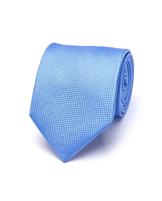 Men’s Light Blue Plain Silk Tie