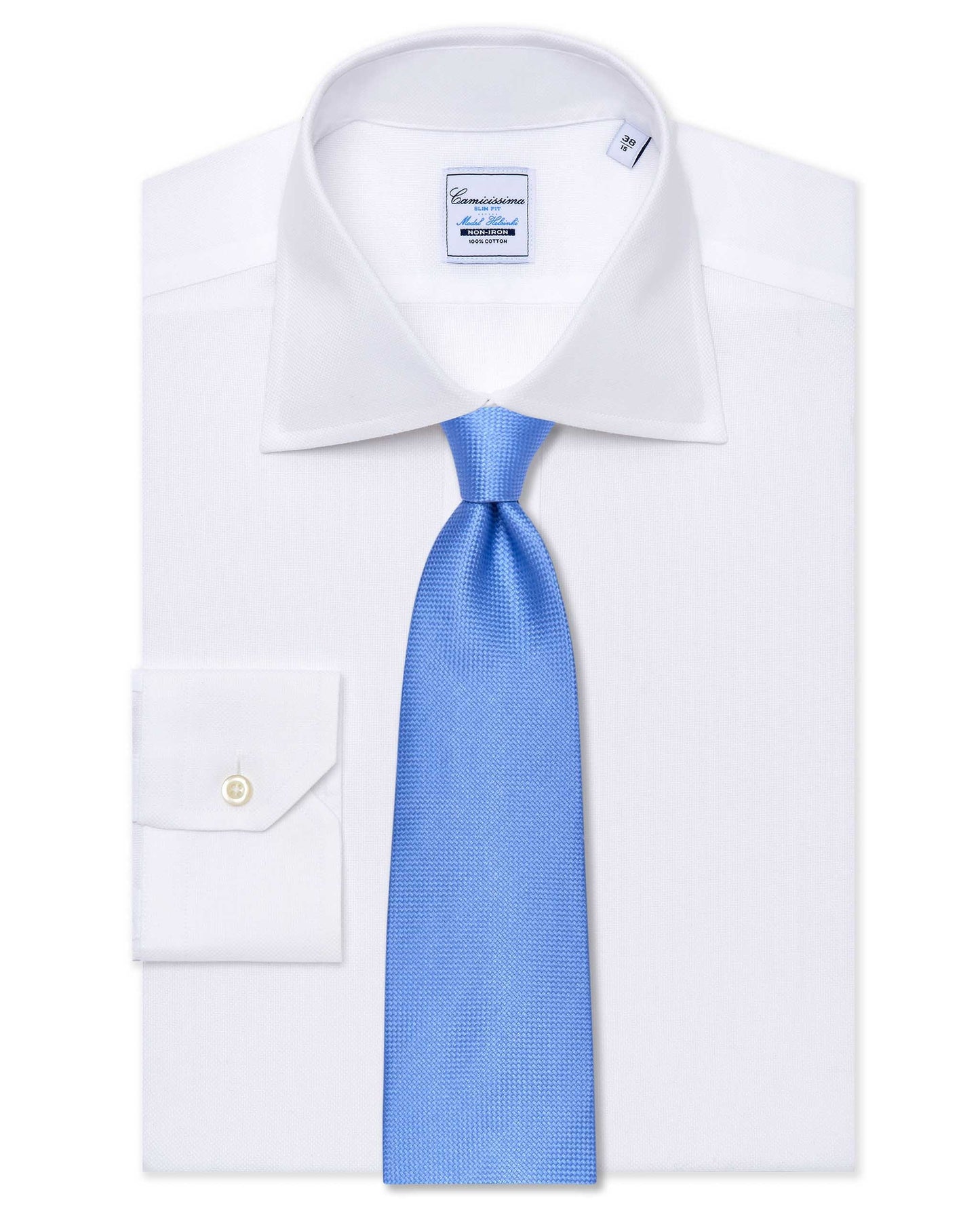Men’s Light Blue Plain Silk Tie
