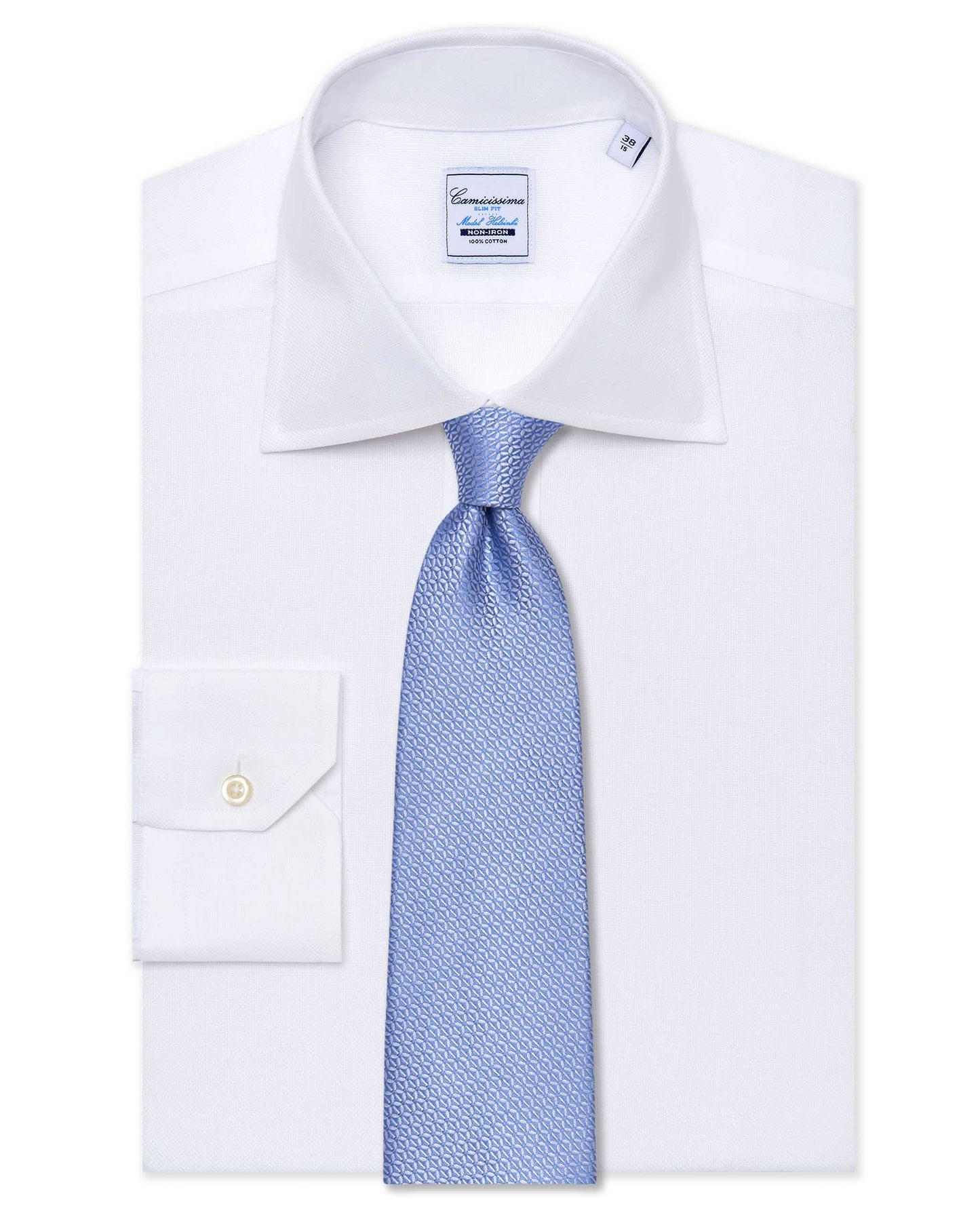 Minimal Light Blue Silk Tie