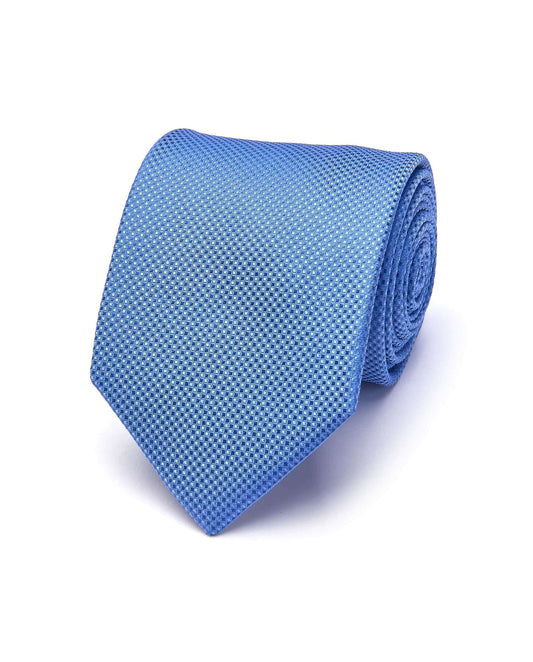 Solid Light Blue Silk Tie