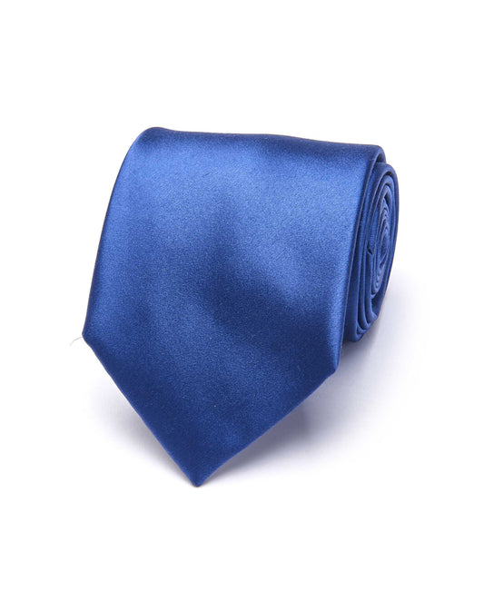 Bright Blue Plain Silk Tie