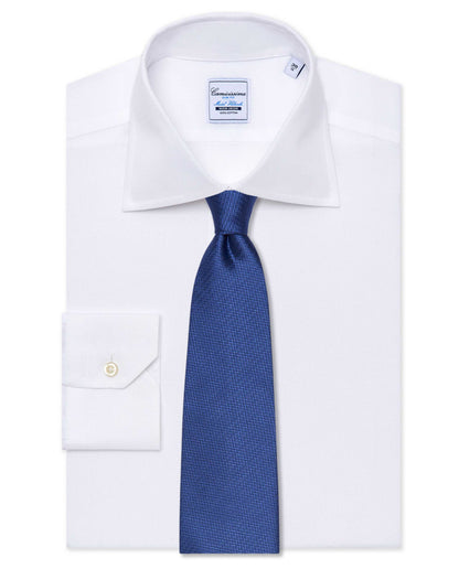 Designer Plain Blue Silk Tie