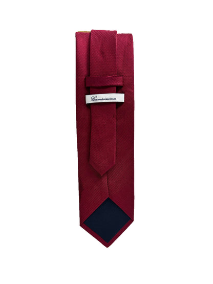Camicissima Red Plain Silk Tie – Elegant Party & Office Look