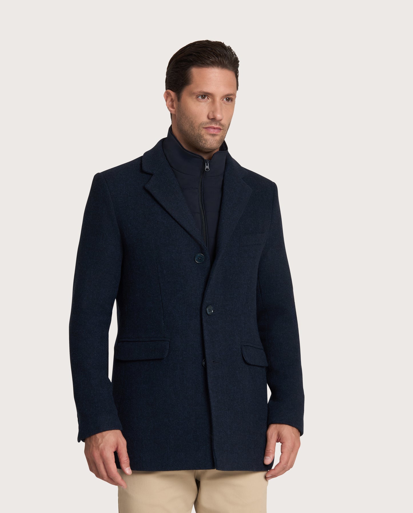 Camicissima Blend Wool Herringbone Coat