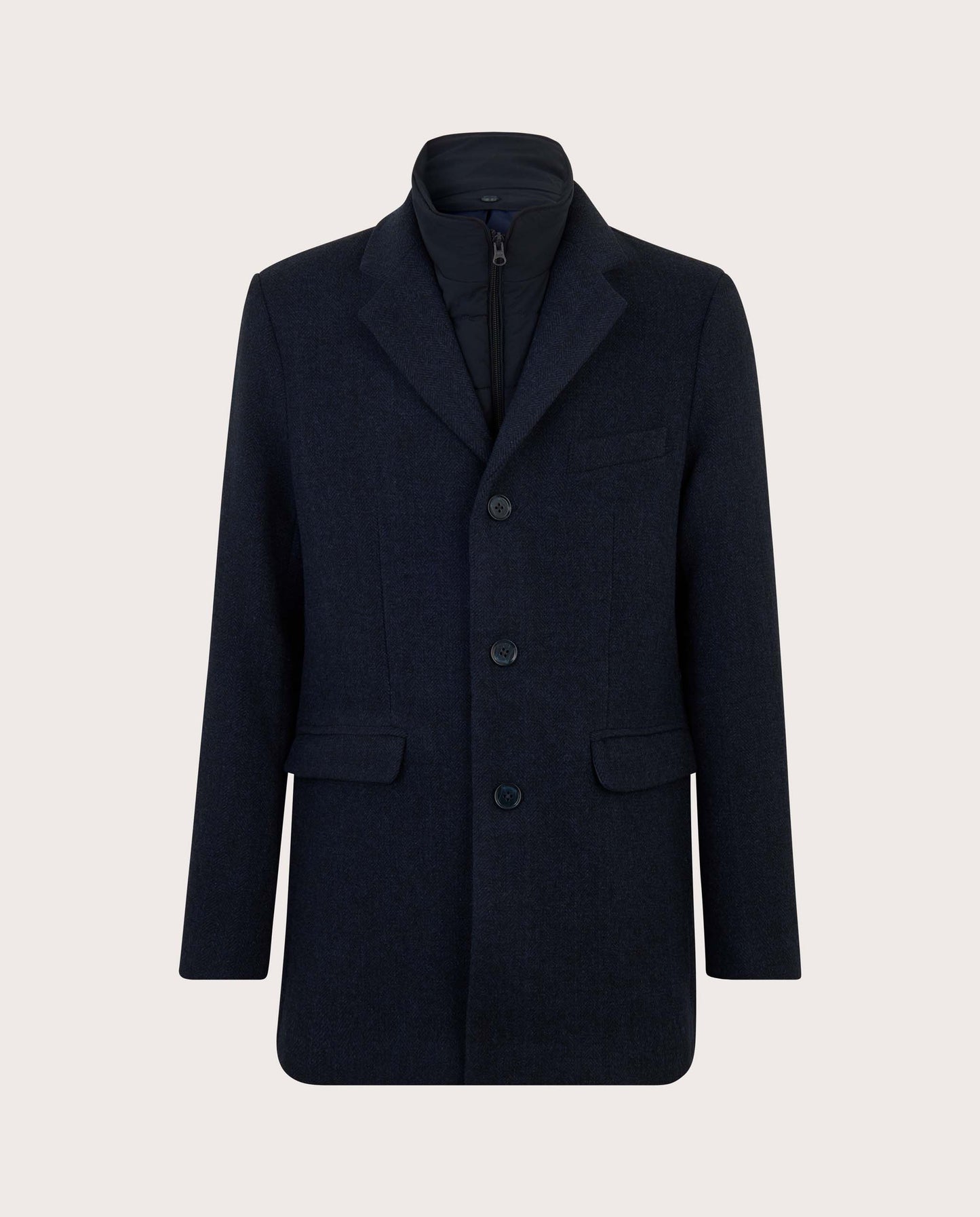 Camicissima Blend Wool Herringbone Coat