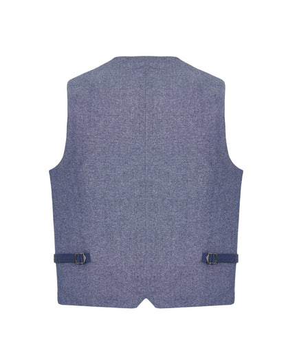 Camicissima Men's Herringbone Waistcoat - Sartorial Gilet | Designer Fit in Stretch Cotton