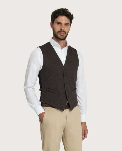 Camicissima Brown Jersey Sartorial Gilet